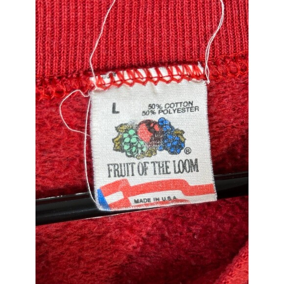 Vintage Winter Is Snow Fun Funny Holiday Christmas Crewneck Sweater Large L USA - Picture 6 of 10